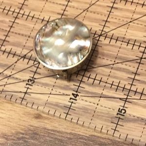 Vintage 925 Pill Box Sterling Silver EUC Container Beautiful Abalone Stamped